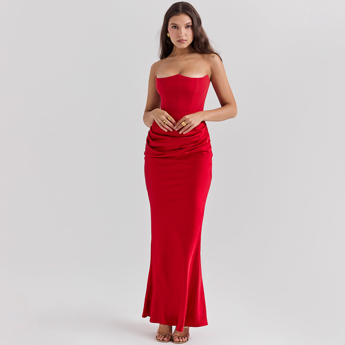 Elegant Backless Tube Dress – Sexy Long Evening Gown for Women | Prom, Party, Formal