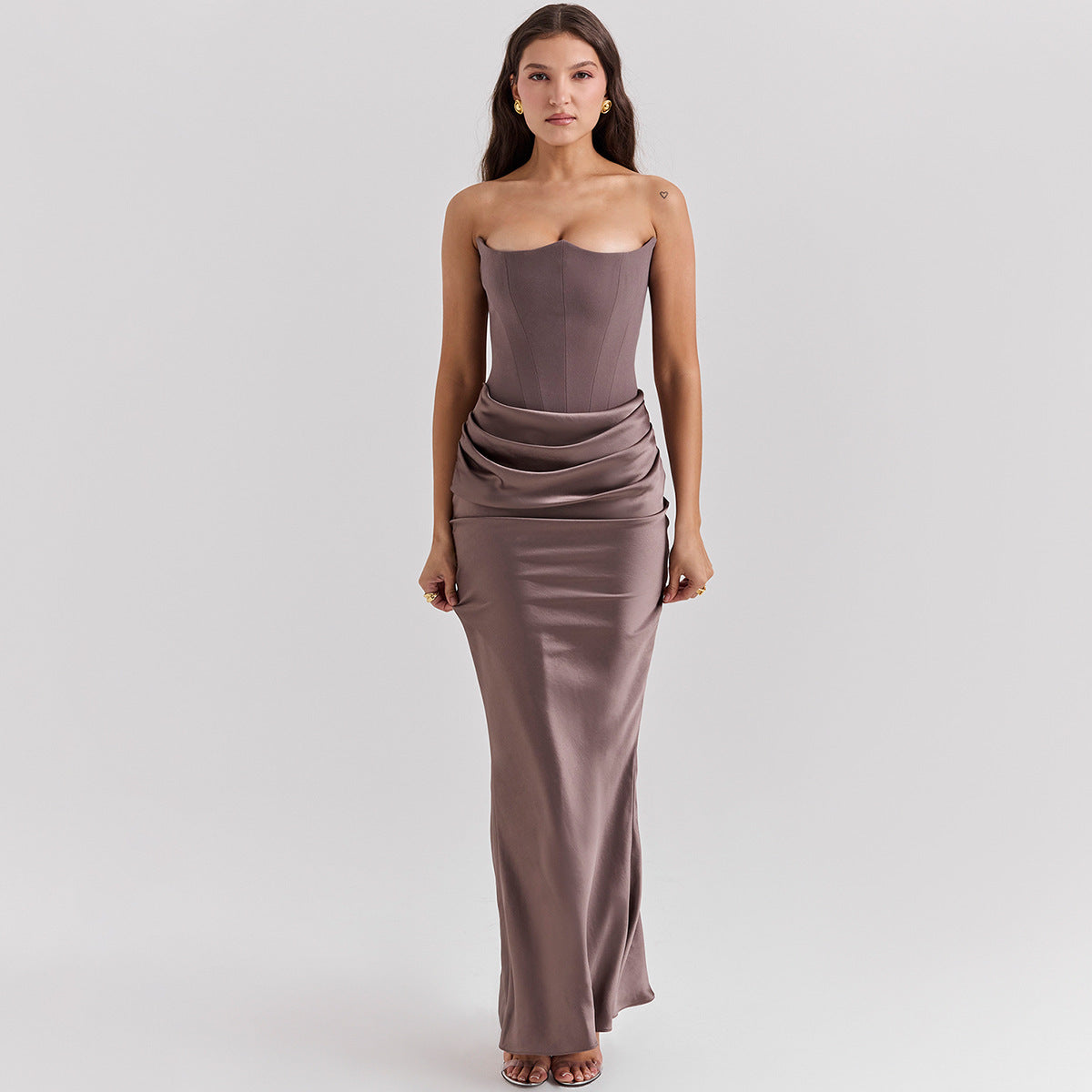 Elegant Backless Tube Dress – Sexy Long Evening Gown for Women | Prom, Party, Formal
