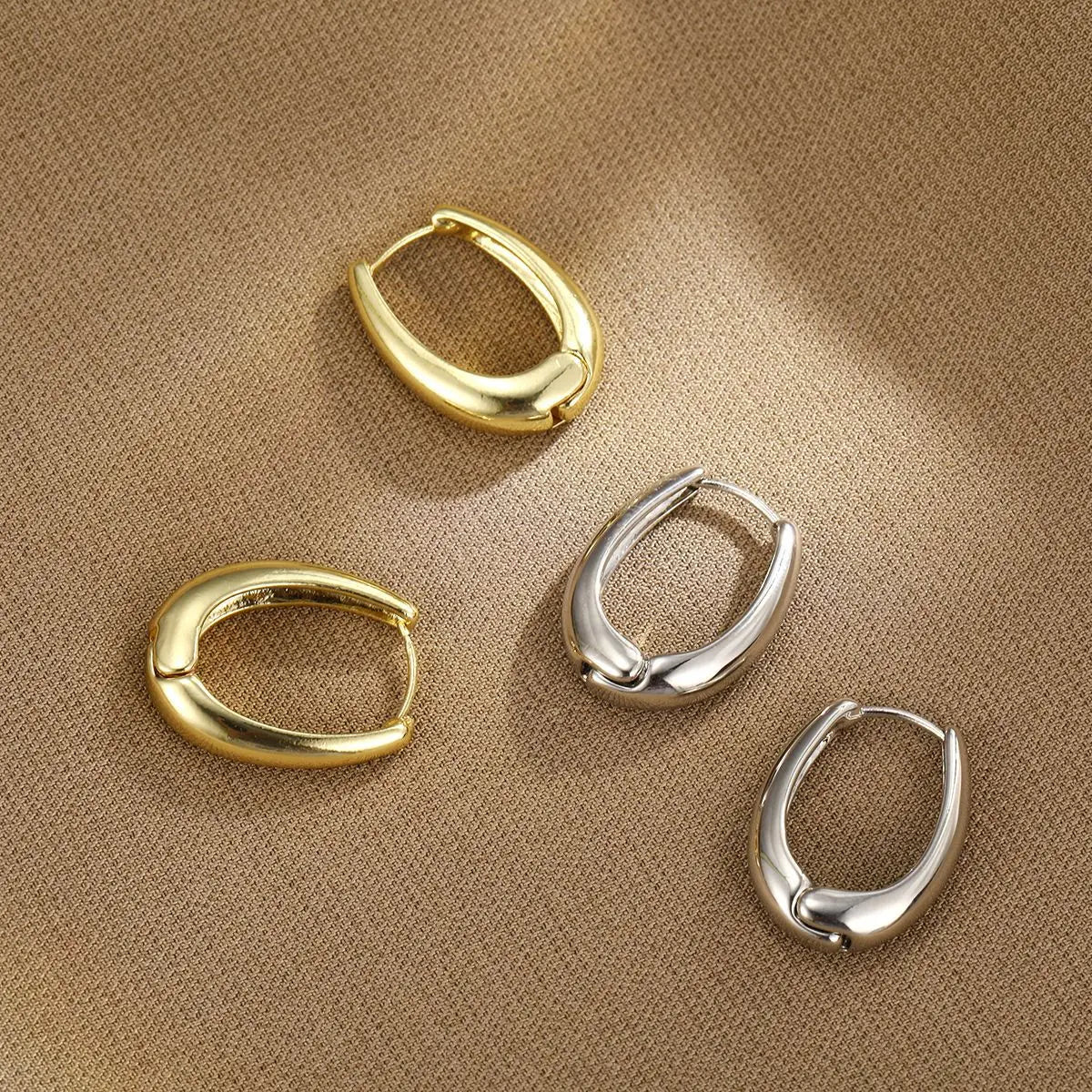 Fashion Chunky Hoop Earrings for Women Smooth Metal Girls Round Circle Statement Earring 2023 Punk Jewelry Gifts серьги женские
