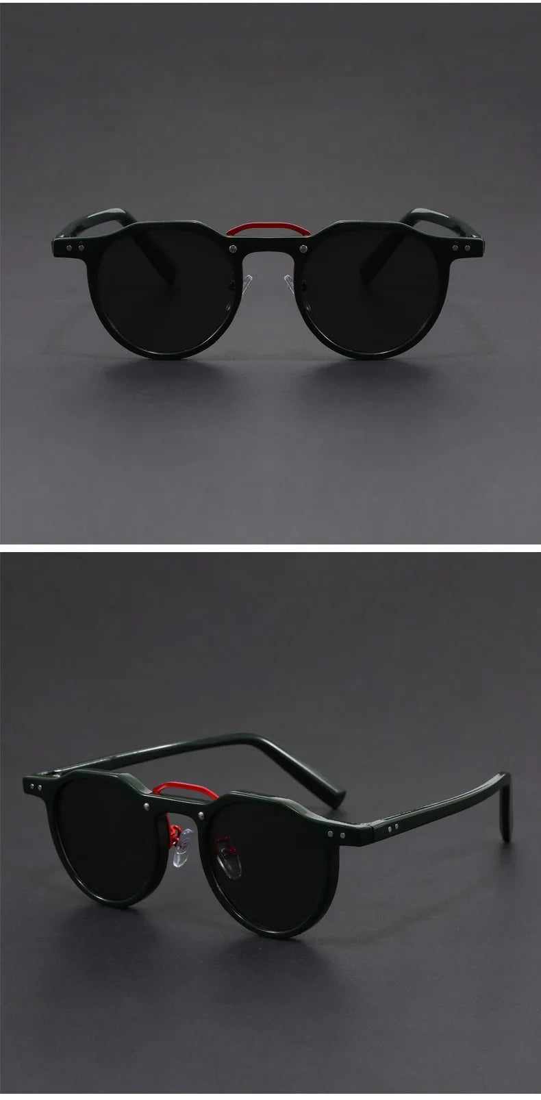 Retro Metal Frame Oval Sunglasses for Women Men Trendy Punk Round Sun Glasses Luxury Brand Designer Driving Shades