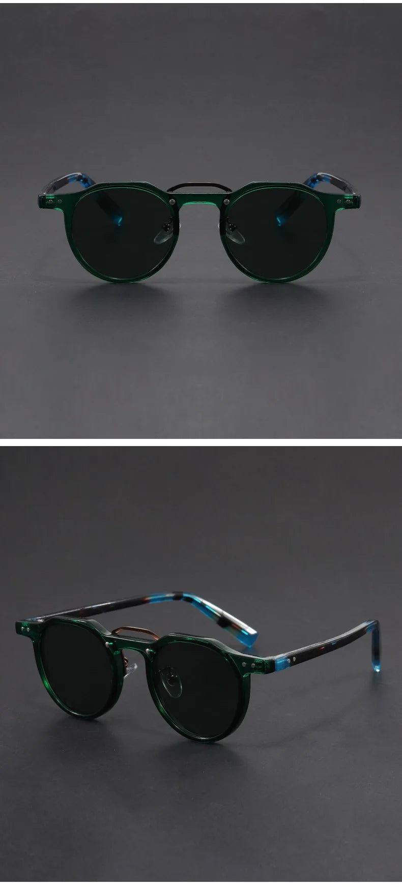 Retro Metal Frame Oval Sunglasses for Women Men Trendy Punk Round Sun Glasses Luxury Brand Designer Driving Shades