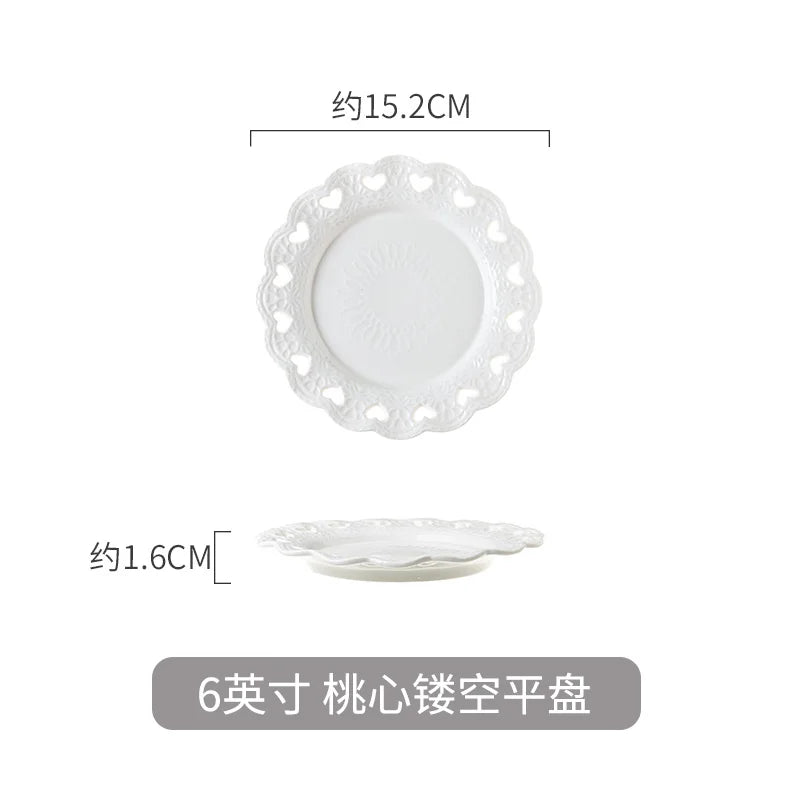 Nordic Marble Ceramic Plates – 4pc Set