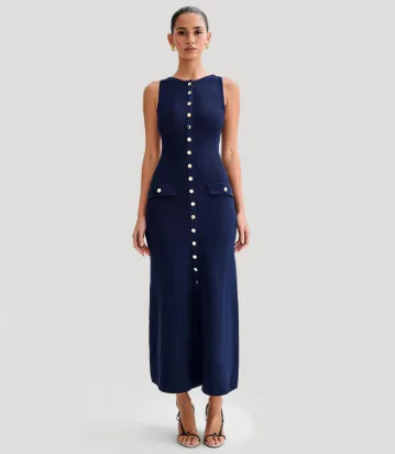 Sleeveless Knit Maxi Dress – Soft, Breathable & Stylish