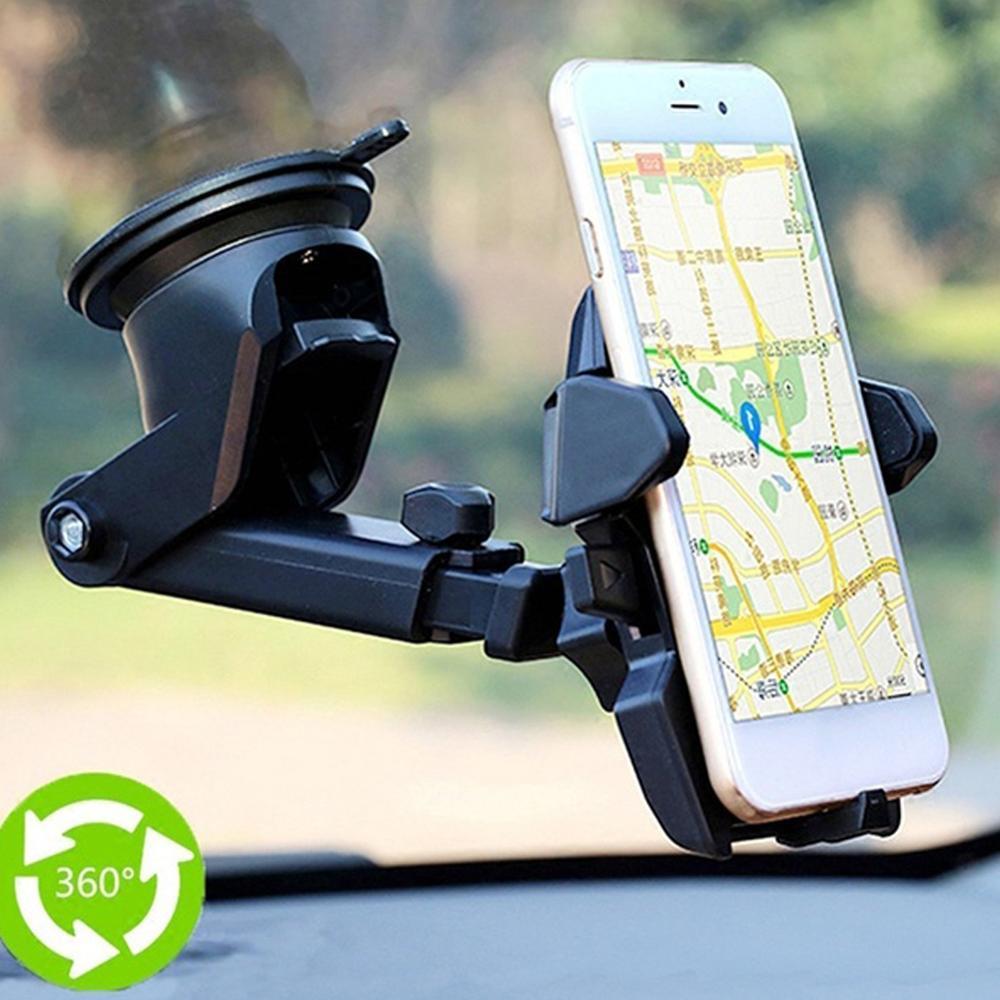 360° Windshield Car Phone Mount – Adjustable Suction Cup Holder