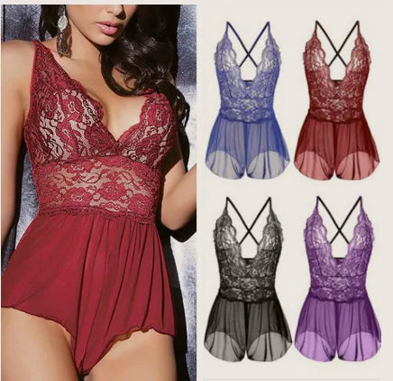Lace Sheer Sleepwear – Sexy Night Dress