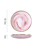 Luxury Pink Marble Ceramic Dinner Plate - Elegant Tableware