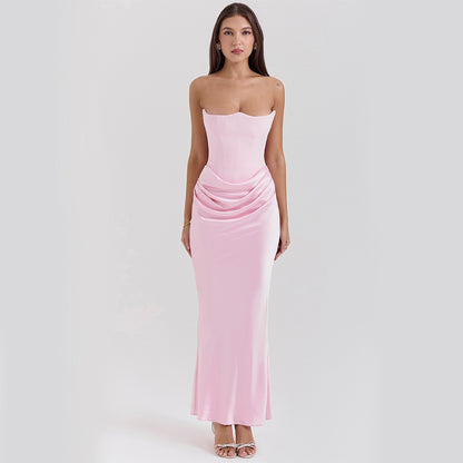 Elegant Backless Tube Dress – Sexy Long Evening Gown for Women | Prom, Party, Formal