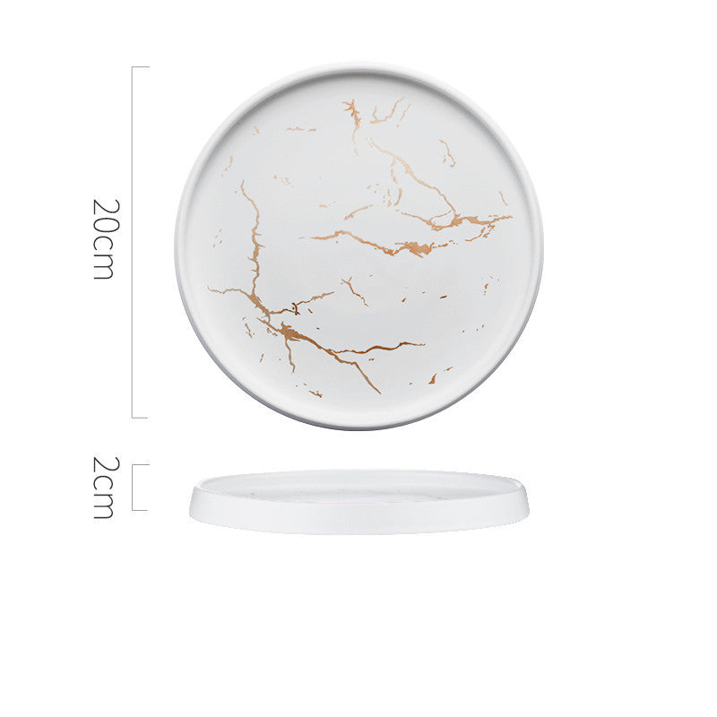 Luxury Marble Ceramic Dinner Plate – Elegant Modern Dining