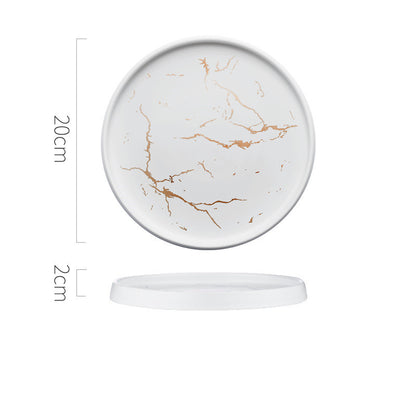 Luxury Marble Ceramic Dinner Plate – Elegant Modern Dining