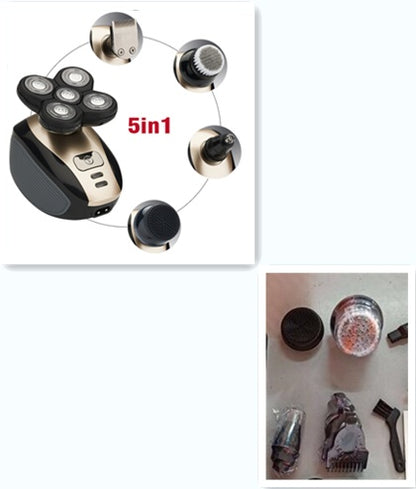 5-in-1 Electric Shaver for Men – Bald Head & Beard Groomer