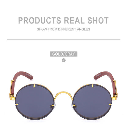 Men's Metal Round Frame Retro Sunglasses