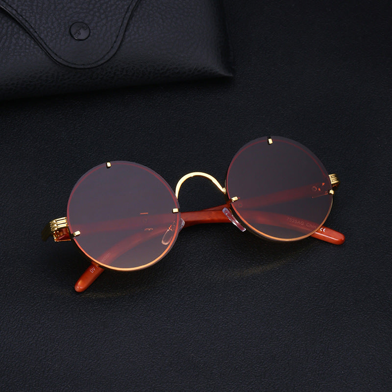 Men's Metal Round Frame Retro Sunglasses