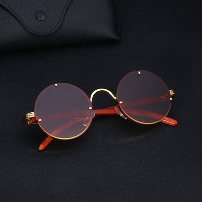 Men's Metal Round Frame Retro Sunglasses
