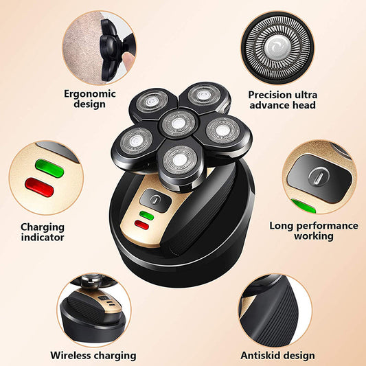 5-in-1 Electric Shaver for Men – Bald Head & Beard Groomer