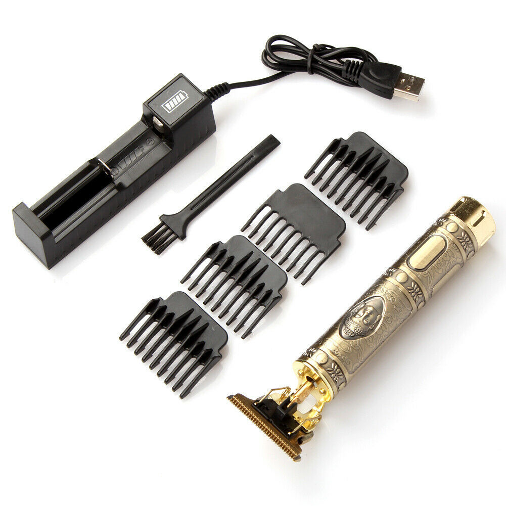Professional Cordless T-Blade Hair Trimmer for Men – Zero Gapped, Rechargeable, Precision Beard & Hair Clippers