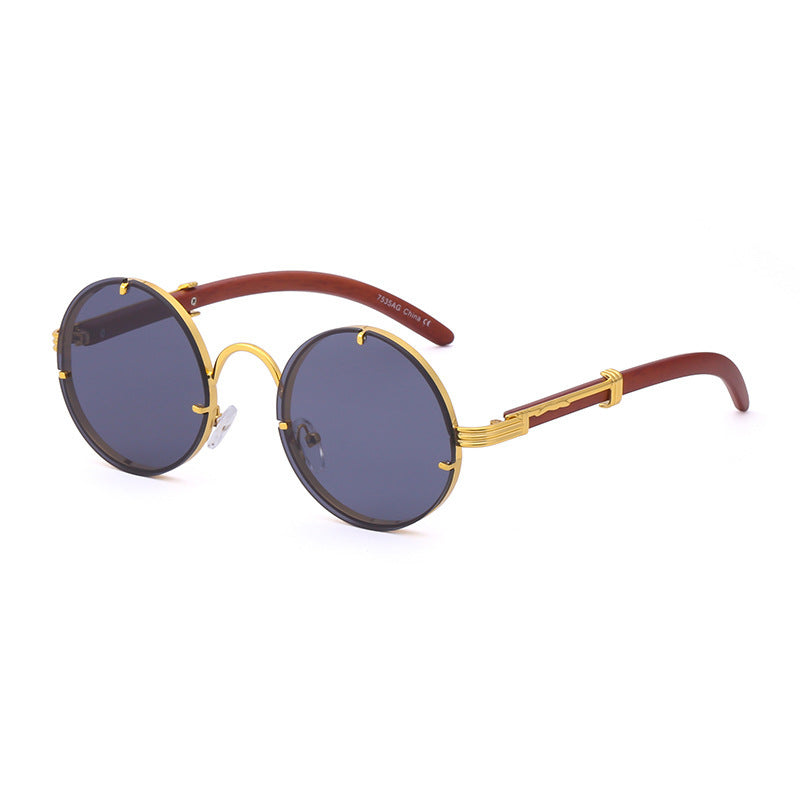 Men's Metal Round Frame Retro Sunglasses