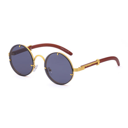 Men's Metal Round Frame Retro Sunglasses