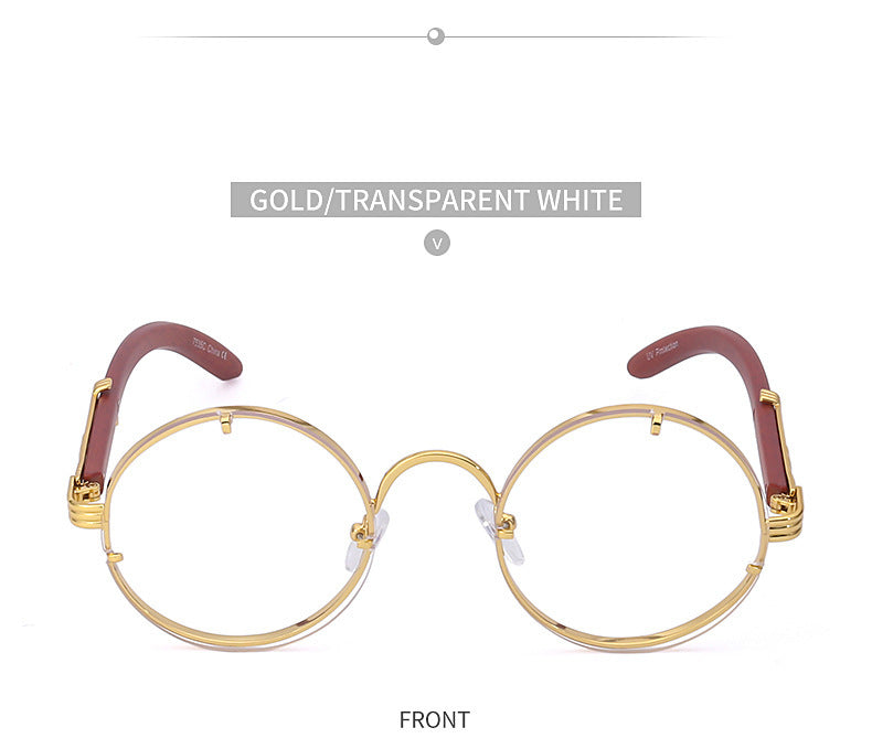 Men's Metal Round Frame Retro Sunglasses