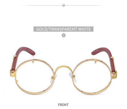 Men's Metal Round Frame Retro Sunglasses