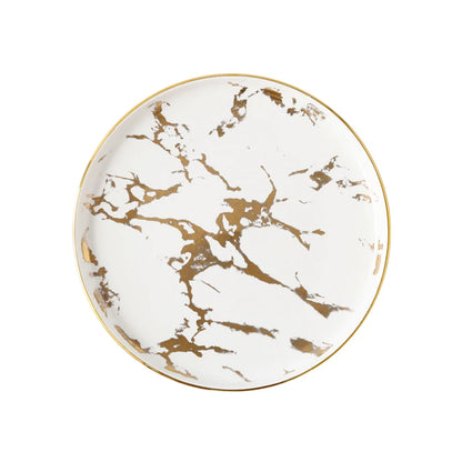 Nordic Marble Ceramic Plates – 4pc Set
