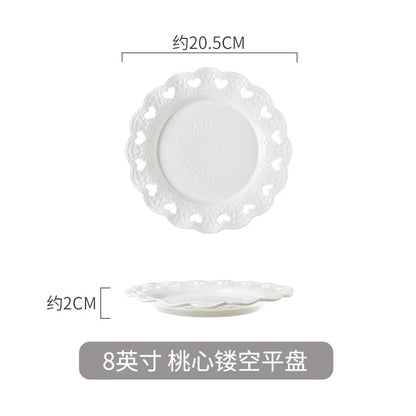 Nordic Marble Ceramic Plates – 4pc Set