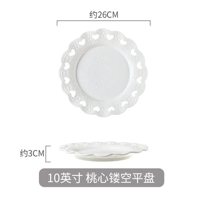 Nordic Marble Ceramic Plates – 4pc Set
