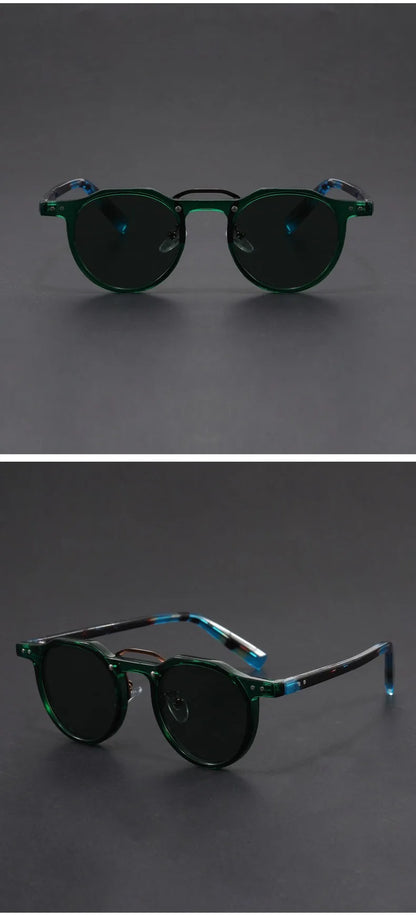 Retro Metal Frame Oval Sunglasses for Women Men Trendy Punk Round Sun Glasses Luxury Brand Designer Driving Shades