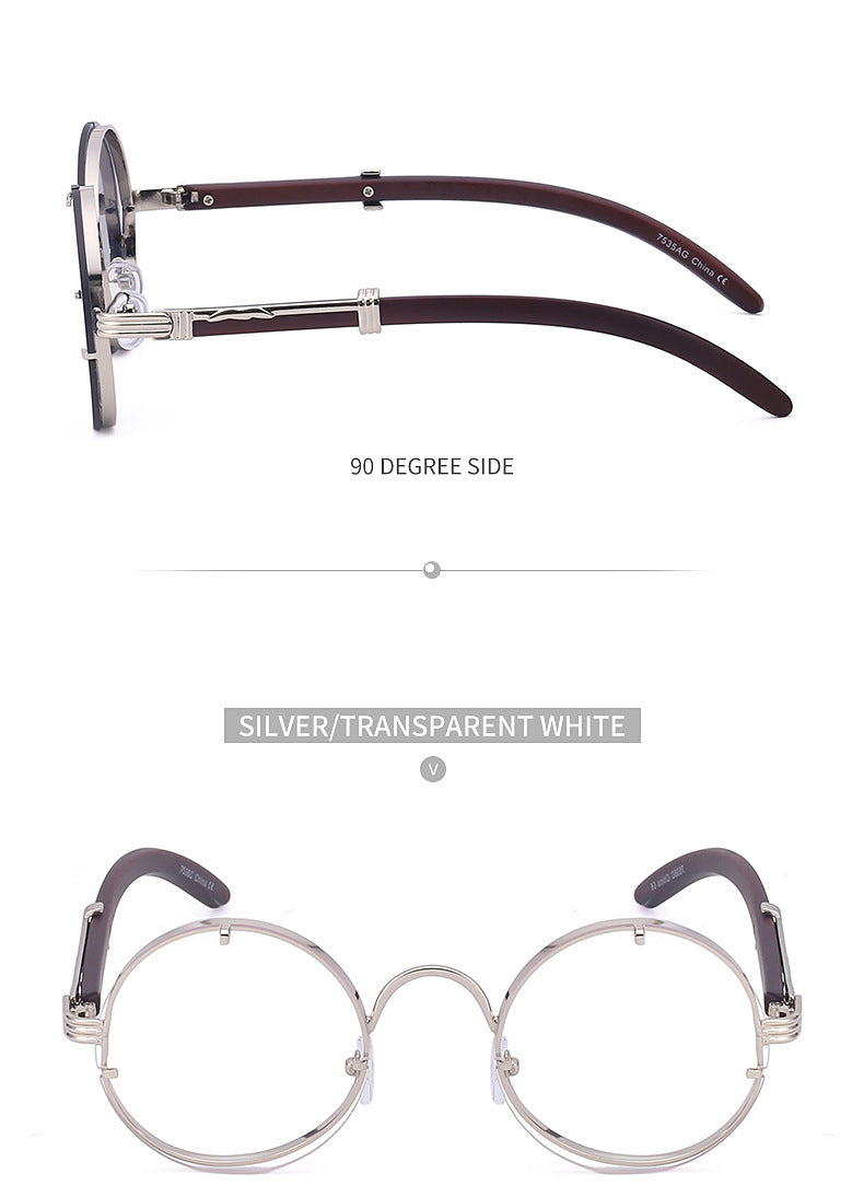 Men's Metal Round Frame Retro Sunglasses