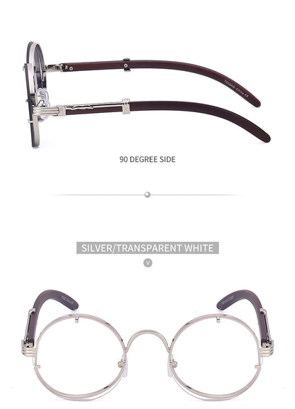 Men's Metal Round Frame Retro Sunglasses