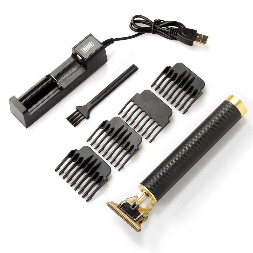 Professional Cordless T-Blade Hair Trimmer for Men – Zero Gapped, Rechargeable, Precision Beard & Hair Clippers