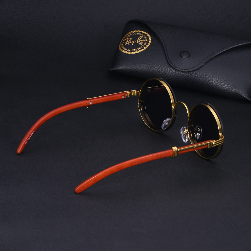 Men's Metal Round Frame Retro Sunglasses