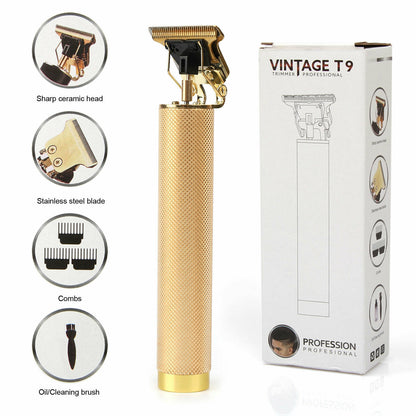 Professional Cordless T-Blade Hair Trimmer for Men – Zero Gapped, Rechargeable, Precision Beard & Hair Clippers