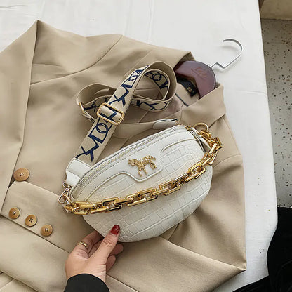 Trendy Women's Crossbody Bag with Chain Strap