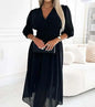 Elegant V-Neck Chiffon Dress